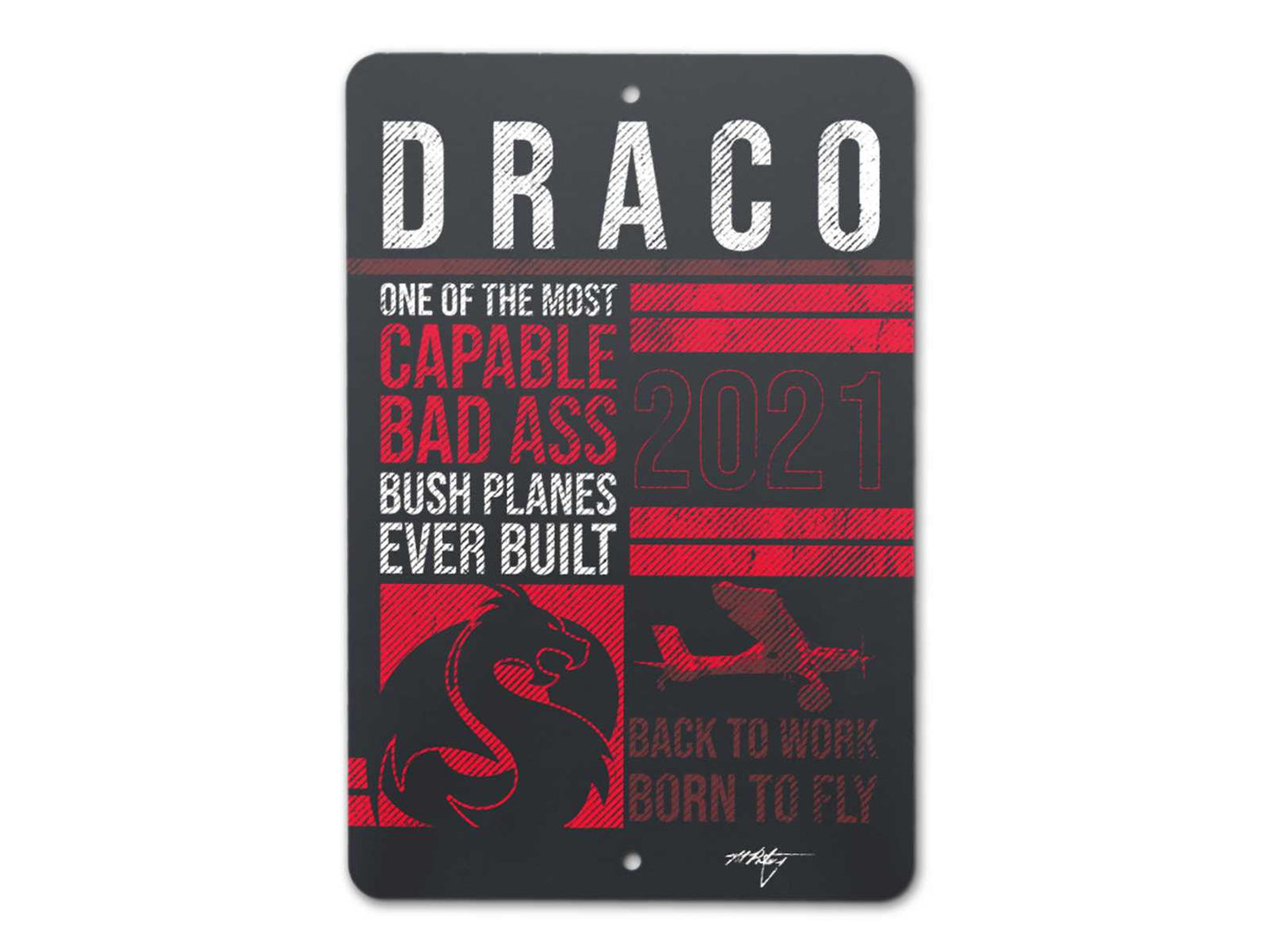Draco Metal Parking Sign