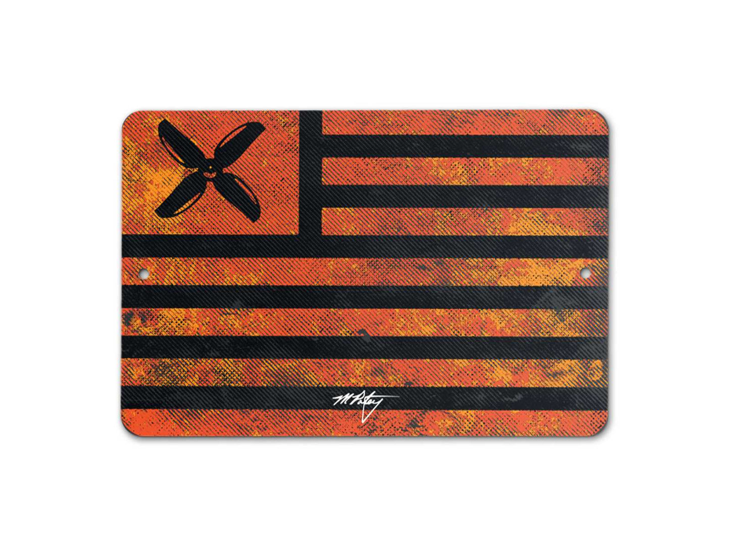 Props Flag Metal Parking Sign