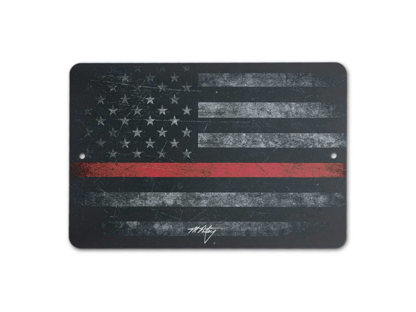 Thin Red Line Parking Sign