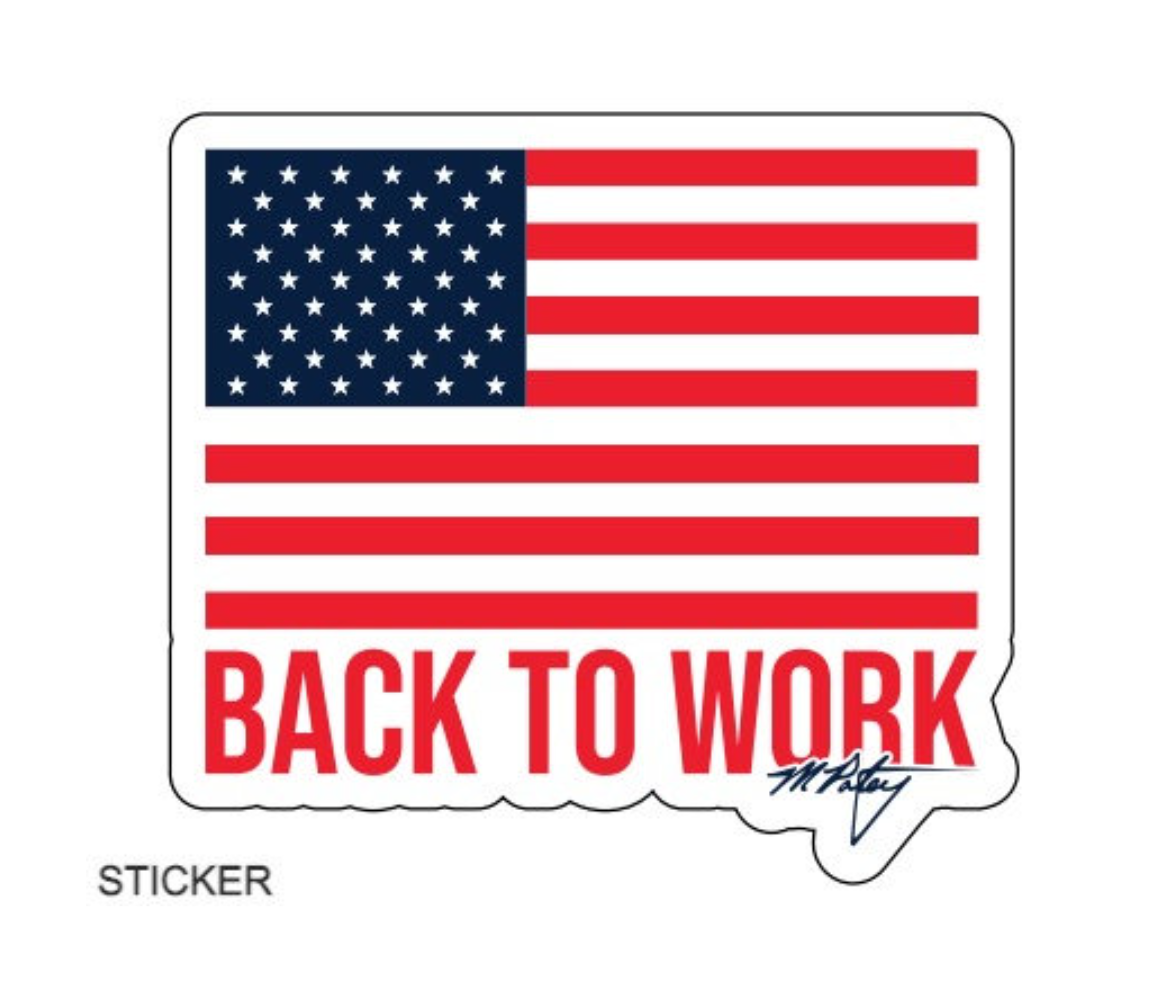 America - Back To Work Sticker