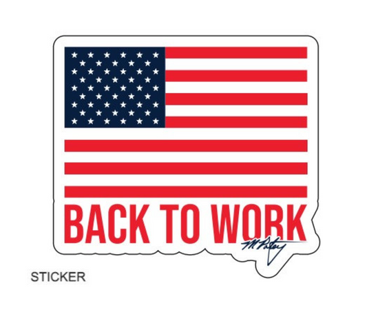 America - Back To Work Sticker