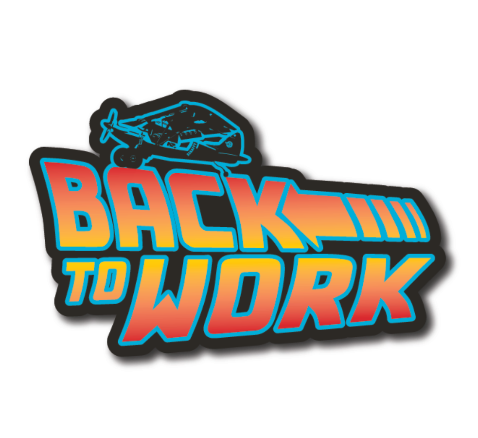 Back To Work Retro Sticker