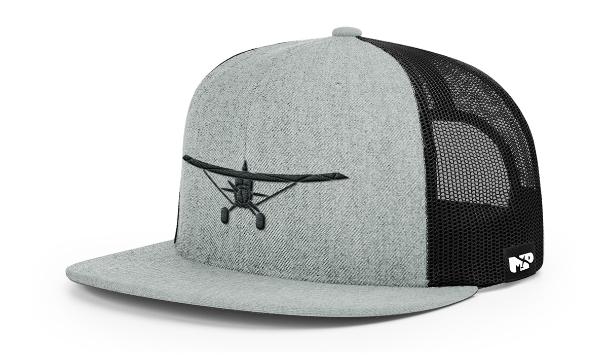 Mike Patey Plane Silhouette Wool Blend Flat Bill