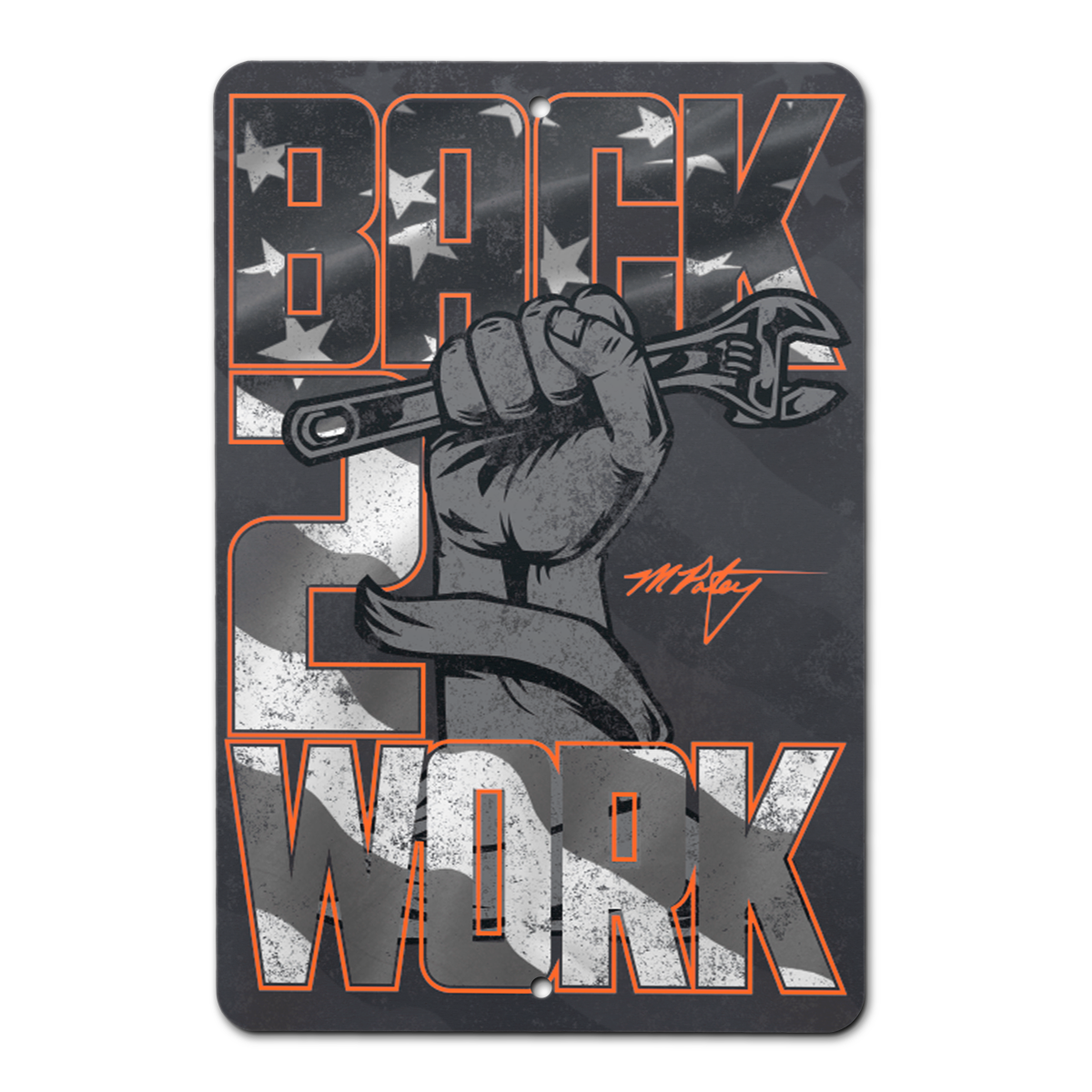 Back 2 Work Metal Parking Sign