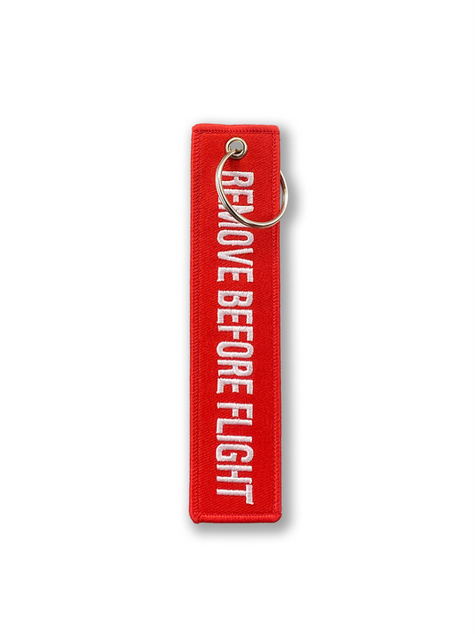 Remove Before Flight Keychain