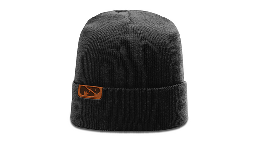 MP Leather Patch Cuffed Beanie