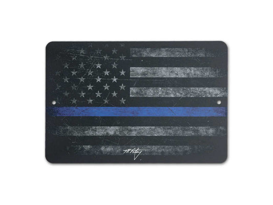 Thin Blue Line Parking Sign